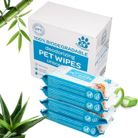 Pet Wipes Dog Puppy Cat Bath Clean Grooming Deodorizing Moisturizing 240/ 1440CT
