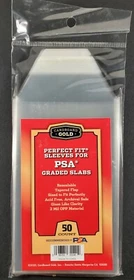 PSA Perfect Fit Sleeves Graded Card Slabs PSA Logo 50 100 200 500 1000 Full Case