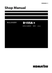 Komatsu D155A-6 Dozer Bulldozer Repair Shop Service Manual Workshop Book