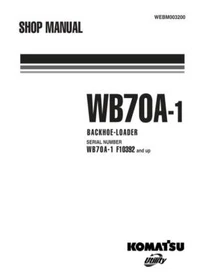Komatsu WB70A-1 Backhoe Loader Service Manual