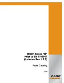 Case 680B, 680CK Series B Loader Backhoe Parts Catalog Manual Diagram Book