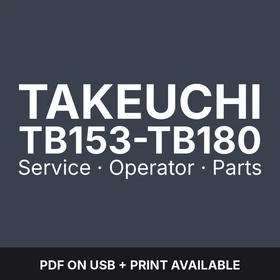 Takeuchi TB153-TB180 Mini Excavator &mdash; Operator Manual
