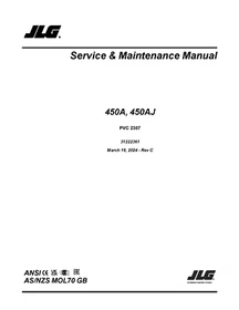 JLG Boom Lifts MANUALS OWNERS SERVICE PARTS Lists IPL Schematics Maintenance