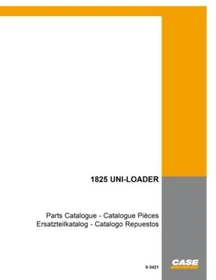 Case 1825 Uni-Loader Skid Steer Parts Catalog Manual Exploded View Diagrams Book