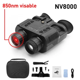 Digital 3D Stereo Binoculars Goggles 1080P Head Mount Infrared Night Vision US
