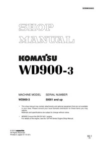 Komatsu WD900-3 Wheel Dozer Service Manual