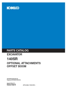 Kobelco 140SR Tier 3 Excavator Service, Parts & Operator's Manual