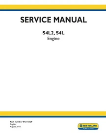 New Holland S4L2, S4L Engine Service Manual Repair Shop Book