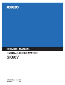 Kobelco SK60V Excavator Service Manual & Parts Catalog for Repair Shop