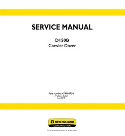 New Holland D150B Crawler Dozer Service Manual Repair Shop Book