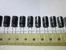 RFE INTERNATIONAL 220uF, 63V, 20% 105c Radial Electrolytic PN ERS1JM221G20B50T