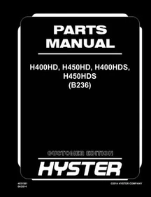 Hyster H400HD,H450HD,H400HDS,H450HDS B236 Forklift Parts Manual Catalog Diagrams