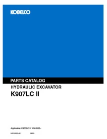 Kobelco K907 II, K907LC II Excavator Service, Parts & Operator's Manual