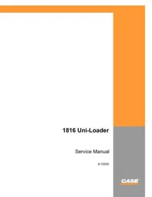 Case 1816 Uni-Loader Skid Steer Service Manual Repair Shop Book