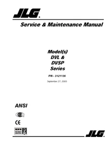 JLG Vertical Mast Lifts OWNERS PARTS SERVICE Manuals Maintenance Schematics IPLs