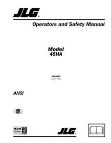 JLG Boom Lifts MANUALS OWNERS SERVICE PARTS Lists Workshop Schematics IPL Safety