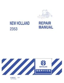 New Holland 2353 Disc Header Service Manual Repair Shop Book