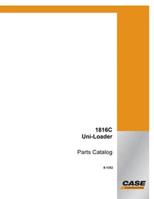 Case 1816C Uni-Loader Skid Steer Parts Catalog Manual Exploded Diagrams Book