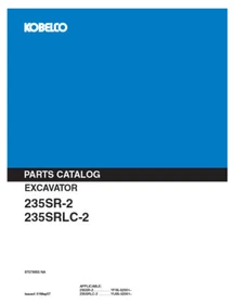 Kobelco 235SR-2, 235SRLC-2 Excavator Service, Parts and Safety Manual