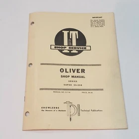 Oliver/White/Cockshutt/MM Tractor I&T Shop Manuals & Supplements-Use Dropdown