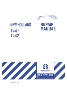 New Holland 1441, 1442 Discbine  Mower Conditioner Service Manual Repair Shop