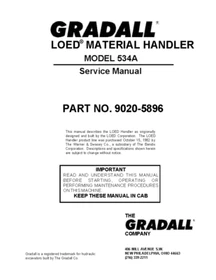 JLG Gradall Lull Telehandlers MANUALS OWNERS PARTS List Service Shop Schematic
