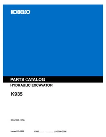 Kobelco K935 Excavator Service, Parts & Operator's Manual, Quick Reference Guide