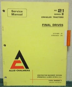 Allis-Chalmers Service Manuals Tractors Hydraulics Loaders Transmission Steering