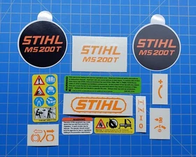 Stihl/Farmertec 020T, MS 200T Chainsaw Complete Vinyl Decal / Sticker Kit.