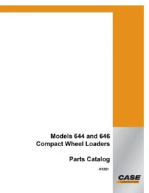 Case 644, 646 Compact Wheel Loader Parts Catalog Manual Exploded Diagrams Book