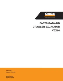 Case CX460 Crawler Excavator Parts Catalog Manual Exploded View Diagrams Book