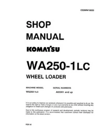Komatsu WA250-1LC Wheel Loader Service Manual