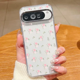 For Google Pixel 10 9 Pro XL 9A 8A 8 Pro ShockProof Clear Soft Flower Case Cover