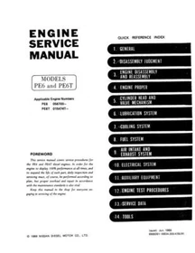 New Holland Nissan PE6, PE6T Diesel Engine Service Manual Repair Shop Book