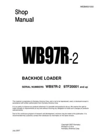Komatsu WB97R-2 Backhoe Loader Service Manual