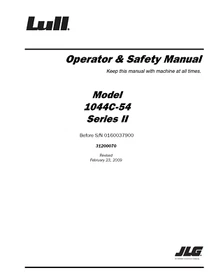 JLG Gradall Lull Telehandlers MANUALS OWNERS PARTS List Service Shop Schematic