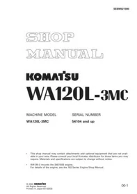 Komatsu WA120L-3MC Wheel Loader Service Manual