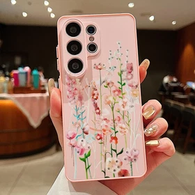 For Samsung S26 Ultra S25 FE S24 S23 A57 A16 A17 Flower Pattern Phone Case Cover