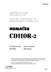 Komatsu CD110R-2 Crawler Carrier Service Manual