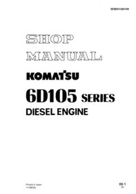 Komatsu 6D105-1,6D105-1A,6D105-1C,6D105-1D B Diesel Engine Service Manual