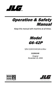 JLG Telehandlers MANUALS OWNERS SERVICE PARTS List Schematics IPLs Workshop