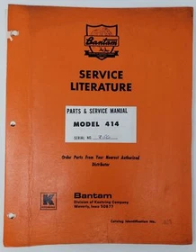 Koehring Bantam 414, 515, 466D, 466D Models Service and Operators Manuals