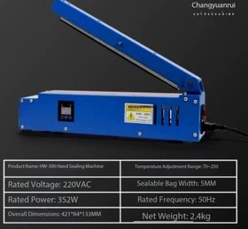 Manual Sealer: Commercial and Household Tea and Aluminum Foil Bag Sealer