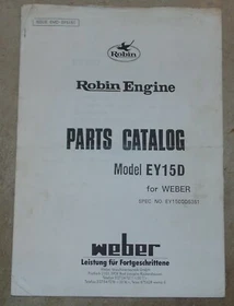 OPERATOR, SERVICE & PARTS MANUALS for ROBIN ENGINES, ASPHALT ROLLER