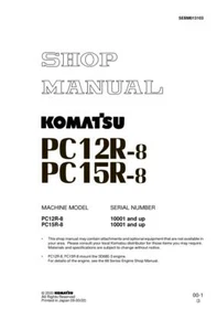 Komatsu PC12R-8, PC15R-8 Hydraulic Excavator Service Manual