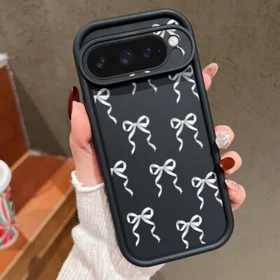 Phone Case For Google Pixel 9 8 7 Pro XL 8A 7A 9 Cute Bow Shockproof Soft Cover
