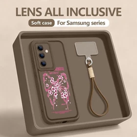 For Samsung S26 S25 FE S24 S23 Ultra A57 A56 Shockproof Bow Lanyard Case Cover
