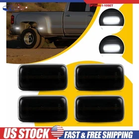 Smoked LED Side Marker Light For GMC Sierra 2500HD/3500HD Dually Bed 15-23 4-40X