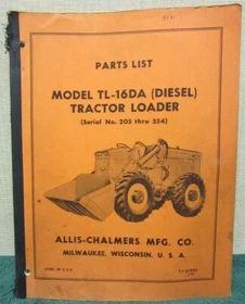 Allis-Chalmers Parts Lists/Catalogs Tractors Trucks Diesel Units Gradebuilders..