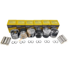 6PCS S6E S6E2 S6E2T Piston STD For Mitsubishi Engine MG100 MG150 Grader
